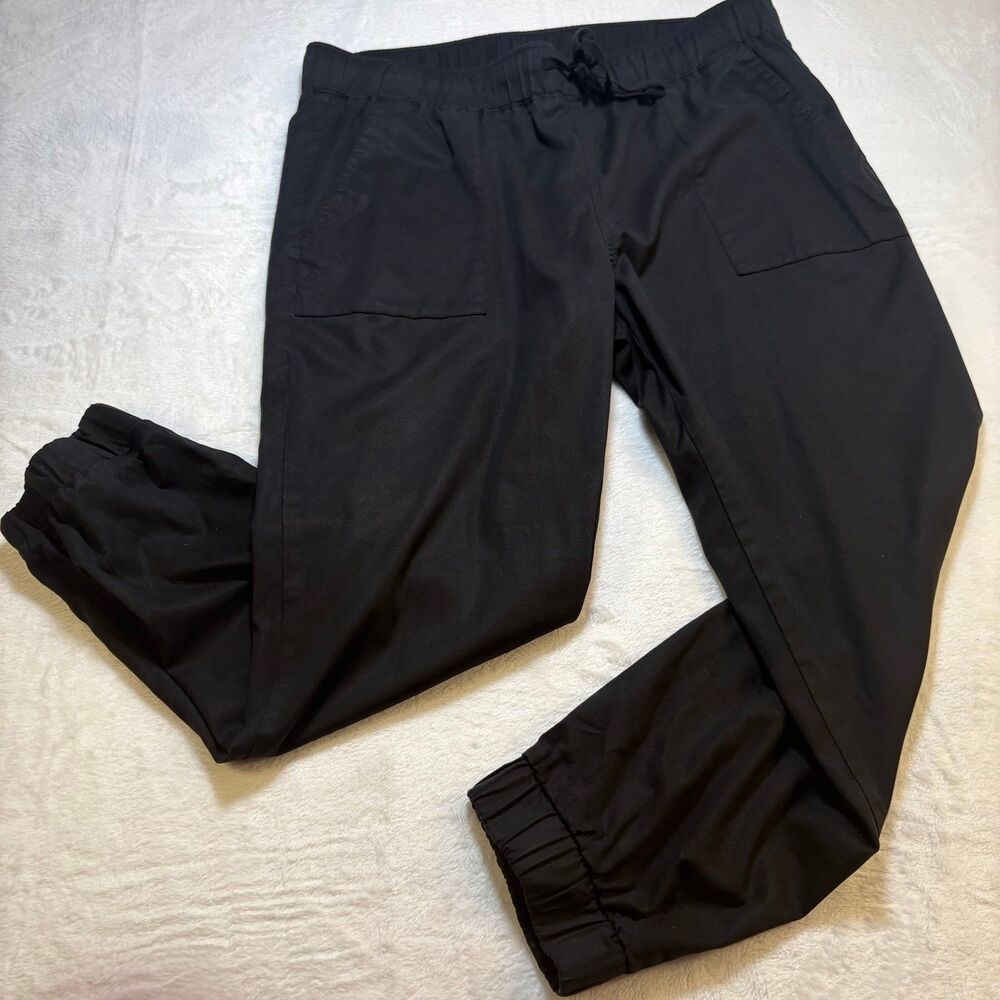 Buffalo David Bitton Black Jogger Pants Mens Large Drawstring Elastic Waist